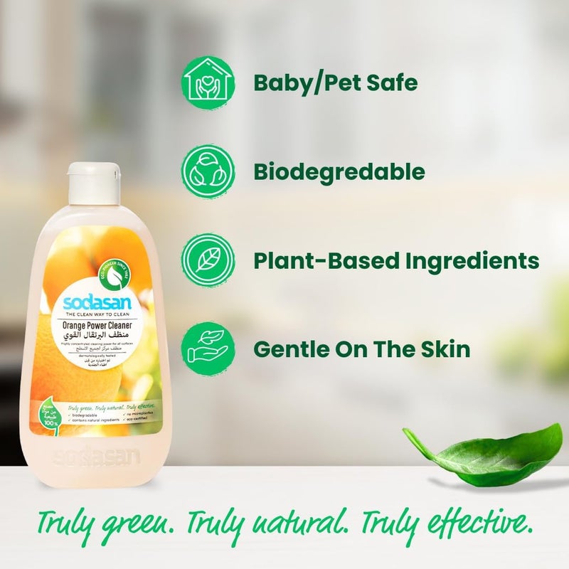 sodasan 100% Natural Orange Power Cleaner 500ml - Image 3