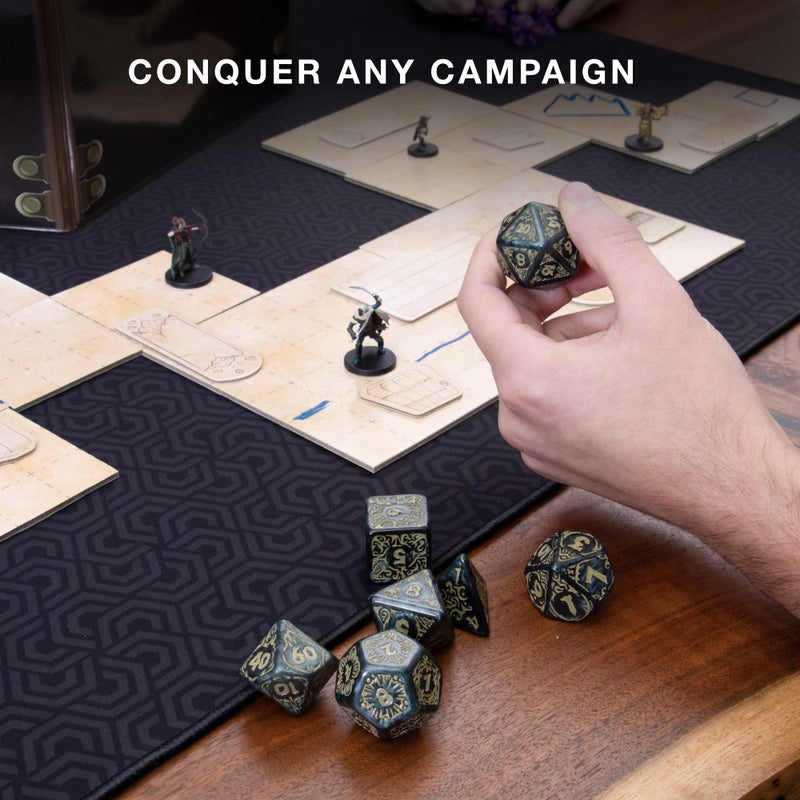 Wiz Dice Titan Dice - Polyhedral Large Dice Set for Tabletop RPG Adventure Games with a Wooden Dice Box - DND Jumbo Dice Set, Suitable for Dungeons and Dragons Dungeon Master - Image 4