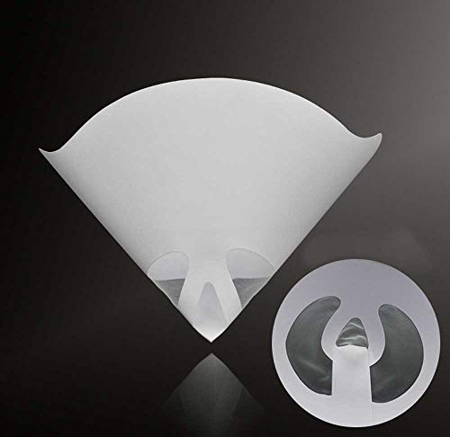 ANDES 200PCS Paper Paint Strainers with 100 m Filter Tips and 1 PCS Stretch Silicone Funnel, Cone Shaped Nylon Mesh Funnel W/Hooks - Image 5