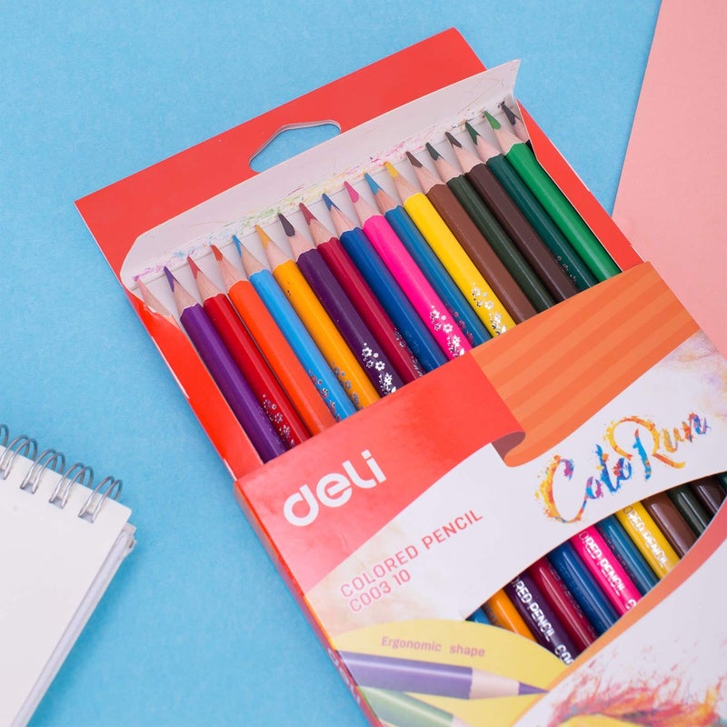 Deli Coloring Product School Colored Pencil C00310 Assorted