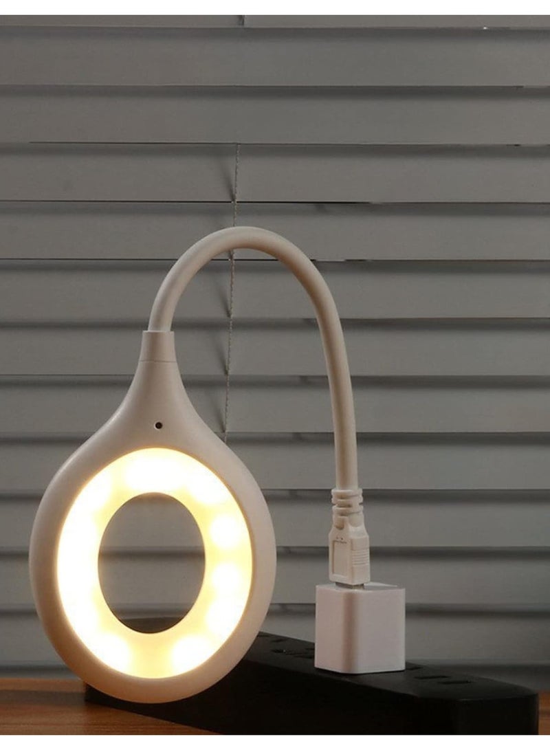 ELTRAZONE Voice Control USB Light for Laptop, Sound Activated 24 LED Night Lights for Bedroom, Lightweight Small LED Reading Light Lamp with Flexible Gooseneck for Power Bank Computer - Image 1