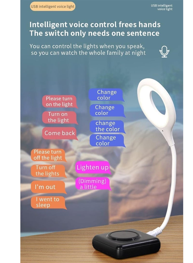 ELTRAZONE Voice Control USB Light for Laptop, Sound Activated 24 LED Night Lights for Bedroom, Lightweight Small LED Reading Light Lamp with Flexible Gooseneck for Power Bank Computer - Image 2