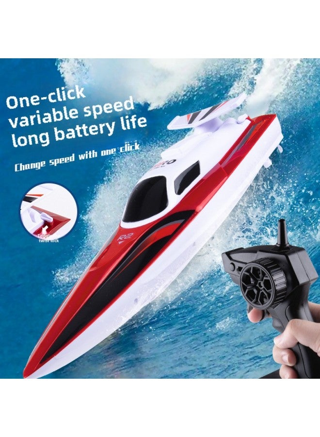 2.4G High-speed Remote Control Rowing Ultra-long Endurance Waterproof Dual-motor Powered Double Spiral Design Children's Toys-Color:remote Control Rowing Green  - Image 2