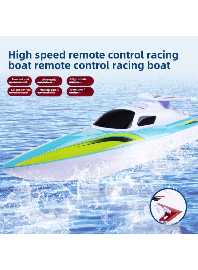 2.4G High-speed Remote Control Rowing Ultra-long Endurance Waterproof Dual-motor Powered Double Spiral Design Children's Toys-Color:remote Control Rowing Green  - Image 4