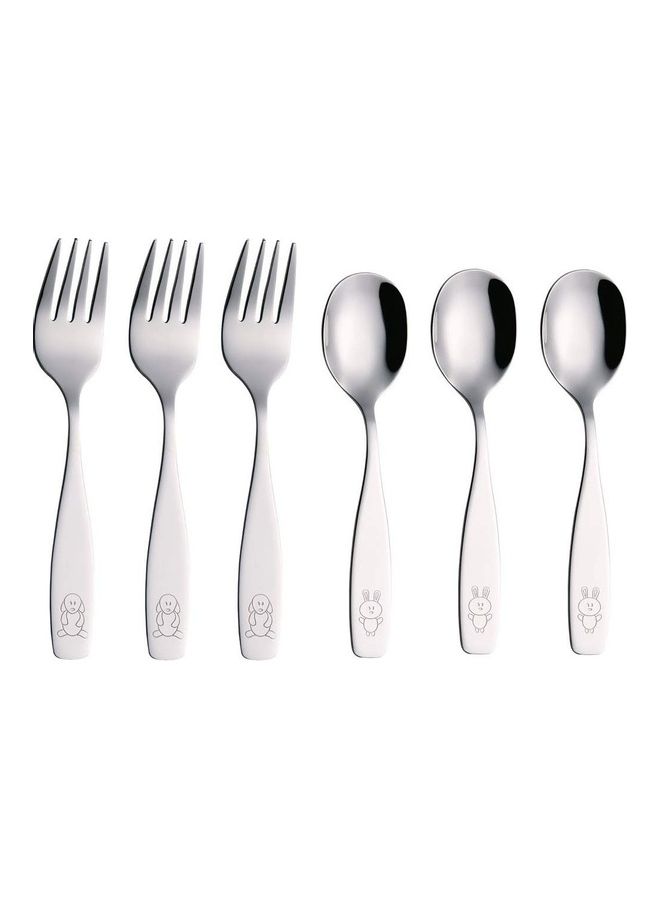 NIBEMINENT 6-Piece Stainless Steel Spoon And Fork Set  - Image 1