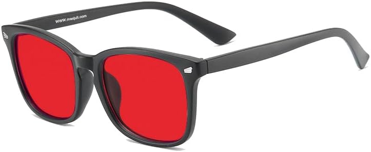 MAXJULI 99.9% Blue Light Blocking,Computer Reading/Gaming/TV/Phones Glasses for Women Men(Red) 6001 - Image 2