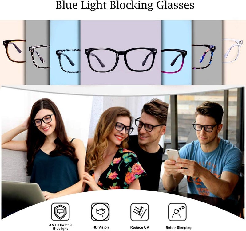 MAXJULI 99.9% Blue Light Blocking,Computer Reading/Gaming/TV/Phones Glasses for Women Men(Red) 6001 - Image 5