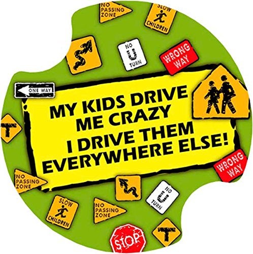 Thirstystone My Kids Drive Me Crazy Car Cup Holder Coaster 2Pack