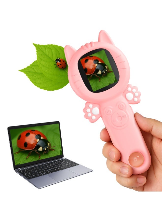 Generic 2-in-1 Microscope Camera for Kids, Mini Handheld Microscope Supporting Multiple Viewing Angles, Outdoor Educational Science Adventure Toys, Birthday Gifts for 3-10 Years Old Girls, - Image 1