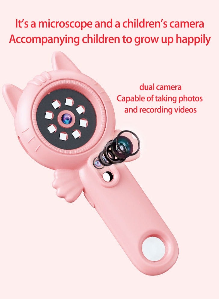 Generic 2-in-1 Microscope Camera for Kids, Mini Handheld Microscope Supporting Multiple Viewing Angles, Outdoor Educational Science Adventure Toys, Birthday Gifts for 3-10 Years Old Girls, - Image 4