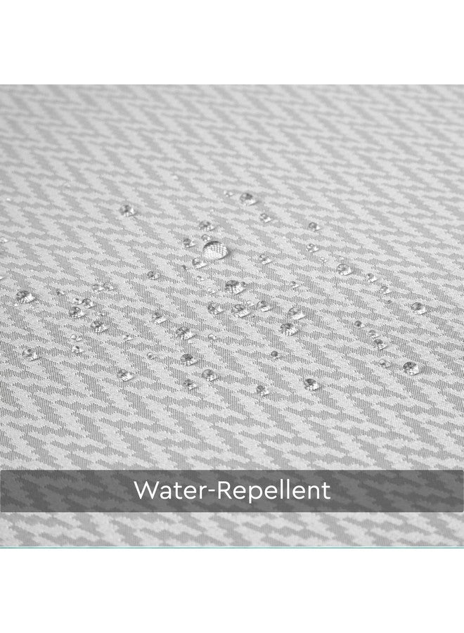 Encasa XO Polyester Shower Curtain Waterproof | Zz Light Grey Bathroom Curtains For Women & Men With 10 Hooks | Easy Installation | Quick-Drying Curtains | (183X213 Cm, Solid, Opaque) - Image 5