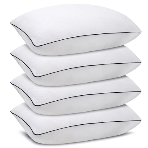 Higoom Standard Size Bed Pillows for Sleeping 4 Pack,Luxury Hotel Pillows,Comfortable and Supportive,Machine Washable,Suitable for Stomach,Back and Side Sleepers. - Image 1