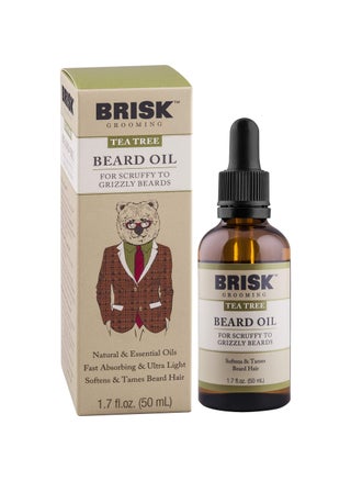 Brisk Grooming Tea Tree Beard Oil, Fast-absorbing Blend of Natural & Essential Oils Softens & Tames for a Beard that Looks & Feels Healthy not Greasy, 1.7 Ounce Bottle w/Dropper - pzsku/ZA0795DF8C03805C2270BZ/45/1746217240/8987cb5a-6fc1-4782-b664-774ede5e04d6