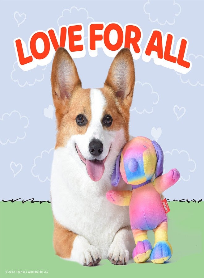 Peanuts Love Snoopy Rainbow Squeaker Pet Toy - Cute, Stuffed, Squeaky Toys for Dogs, Officially Licensed Products for Pets, 9 Inch - Image 2