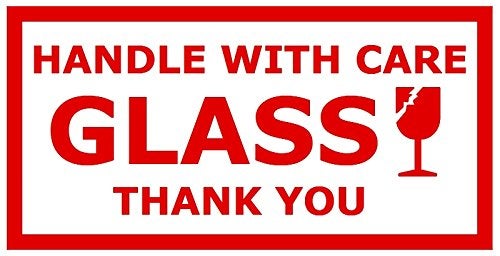Infusion Ecommerce Self-Inking Box Stamps, Handle with Care - Glass (Red) - Image 2