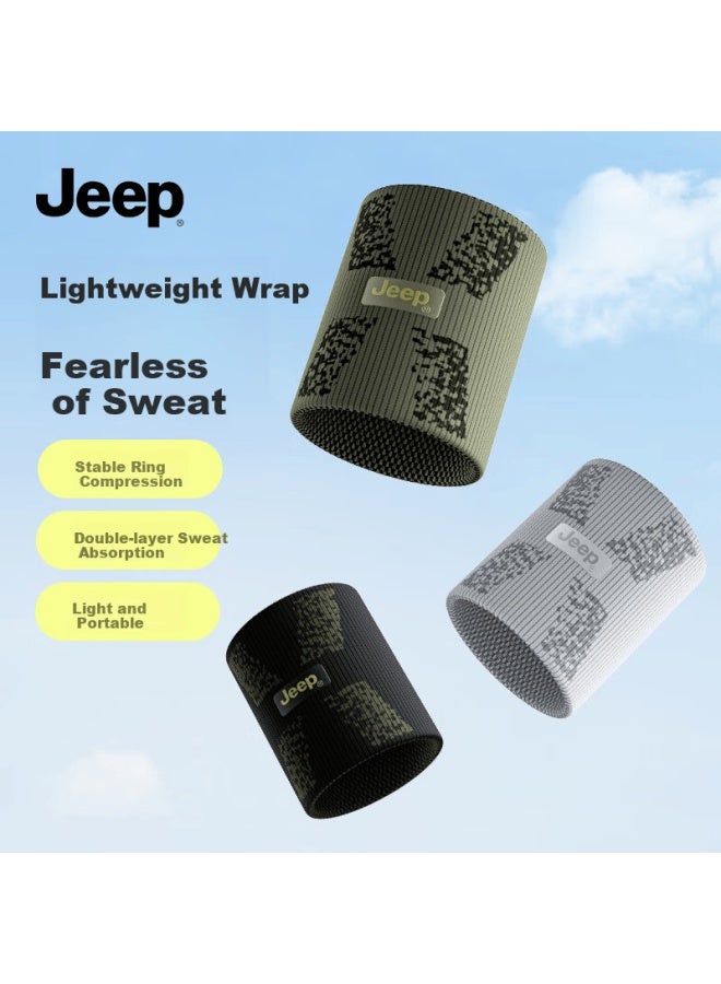 Jeep Sports Wristband Men Fitness Basketball Wrist Support Women Thin Wrist Brace Green One Size - Image 2
