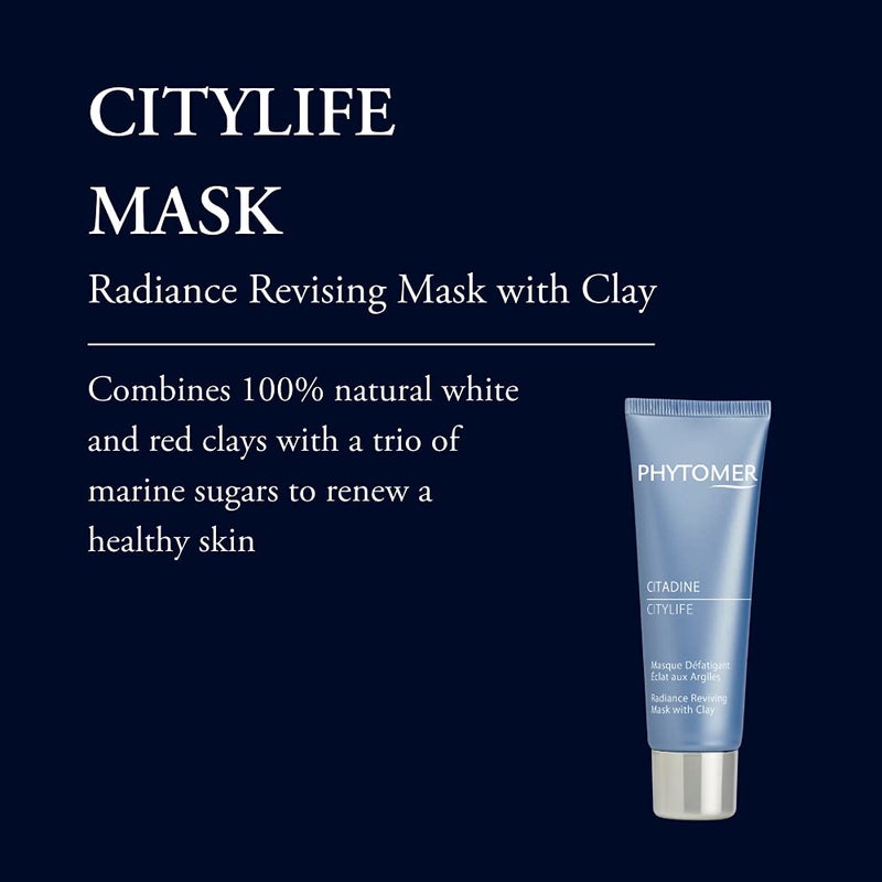 Phytomer Citylife Firming Clay Face Mask | 100% Natural White & Red Clay Face Mask | Renew Healthy Skin | Reduce Pores & Improve Texture of Dull Skin | 50ml - Image 2