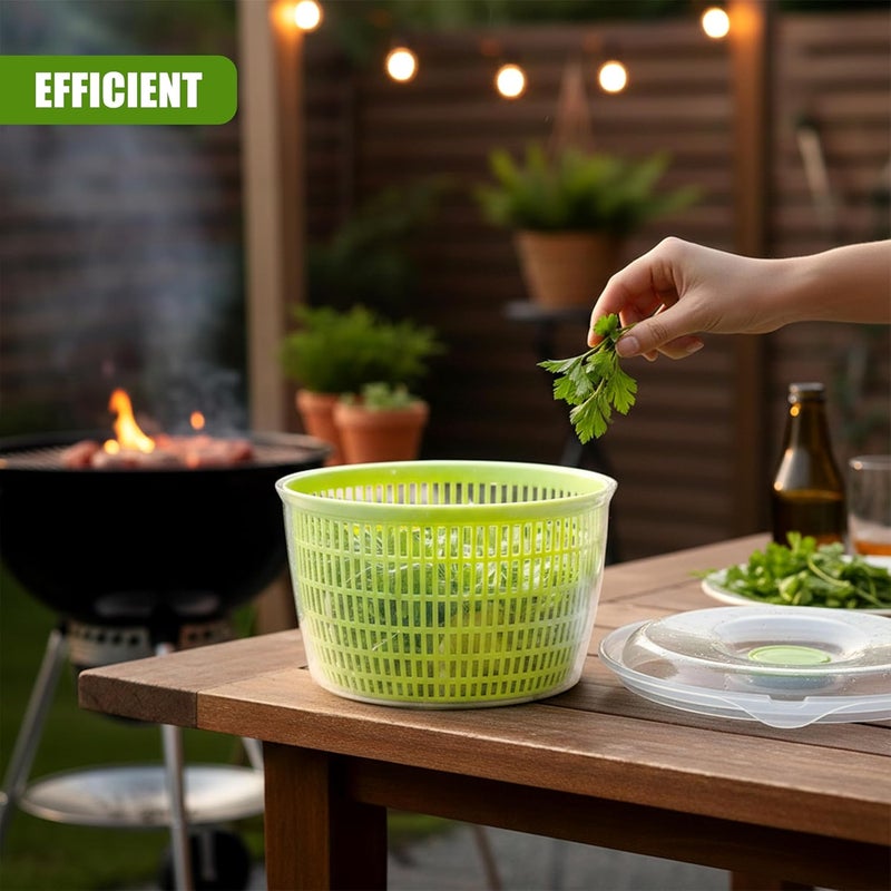 Geezy Salad Leaf Dryer Healthy Eating Large Salad Spinner Veggies Drainer Colander Plastic Bowl - Image 5