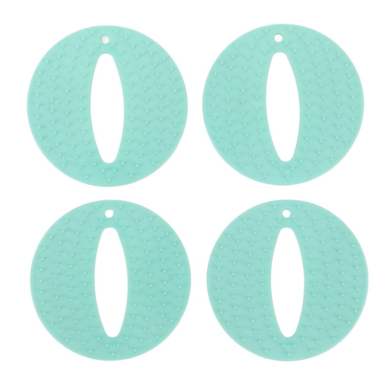 4pcs Shot Helper Reusable Shot Hurt Blocker Device Eases Discomfort Immunization Helper Fear Alleviation Shot Assist Pads for Children Adults Light Green - Image 1