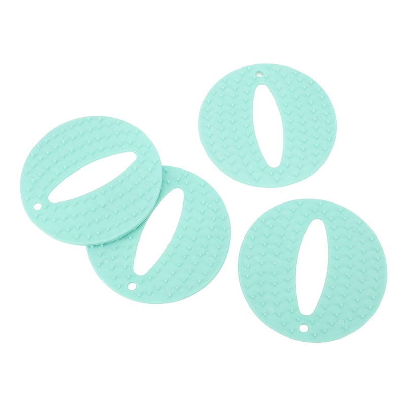 4pcs Shot Helper Reusable Shot Hurt Blocker Device Eases Discomfort Immunization Helper Fear Alleviation Shot Assist Pads for Children Adults Light Green - Image 3