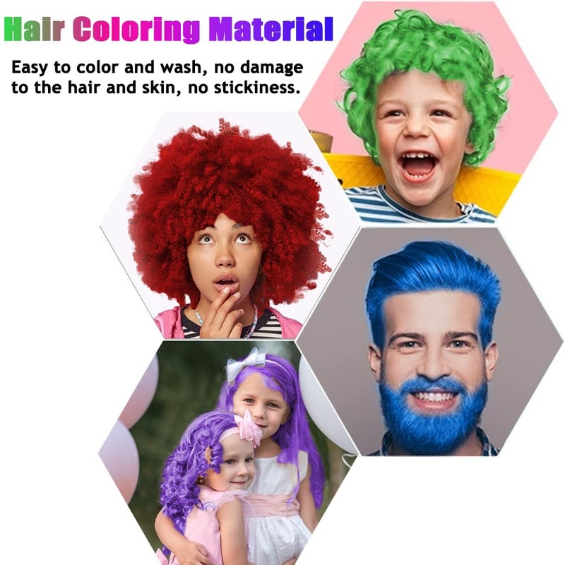 CMWGKBC 4 Colors Temporary Hair Color for Kids,Christmas Gifts for Teens Girls,Boys,Stocking Stuffers for Kids,Adults,Temporary Hair Dye,Hair Color Spray Green Red Blue Purple Hair Dye Hair Wax Color Instant - Image 4