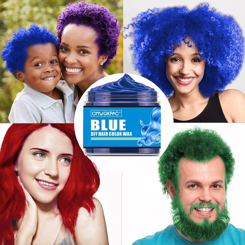 CMWGKBC 4 Colors Temporary Hair Color for Kids,Christmas Gifts for Teens Girls,Boys,Stocking Stuffers for Kids,Adults,Temporary Hair Dye,Hair Color Spray Green Red Blue Purple Hair Dye Hair Wax Color Instant - Image 5