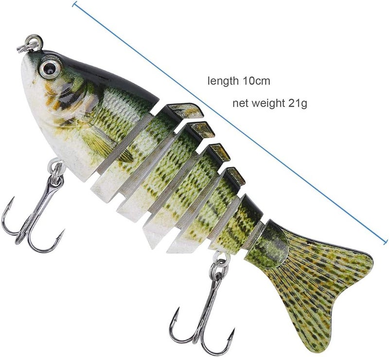 A AKRAF Lifelike Fishing Lures for Bass, Trout, Walleye, Predator Fish - Realistic Multi Jointed Fish Popper Swimbaits - Spinnerbaits Lure Fishing Tackle Kits - Freshwater and Saltwater Crankbaits - 3 Pack - Image 5