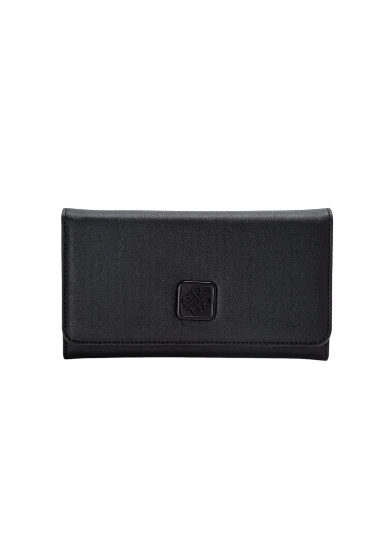 Bata Textured Tri-Fold Wallet Black