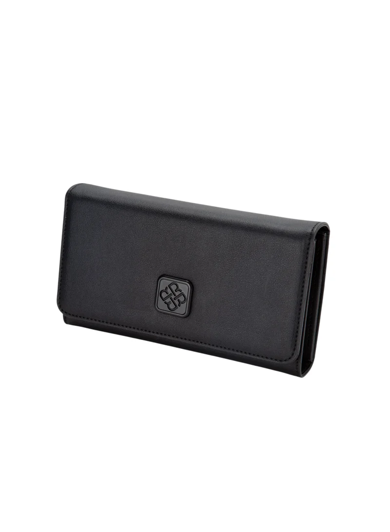 Bata Textured Tri-Fold Wallet Black
