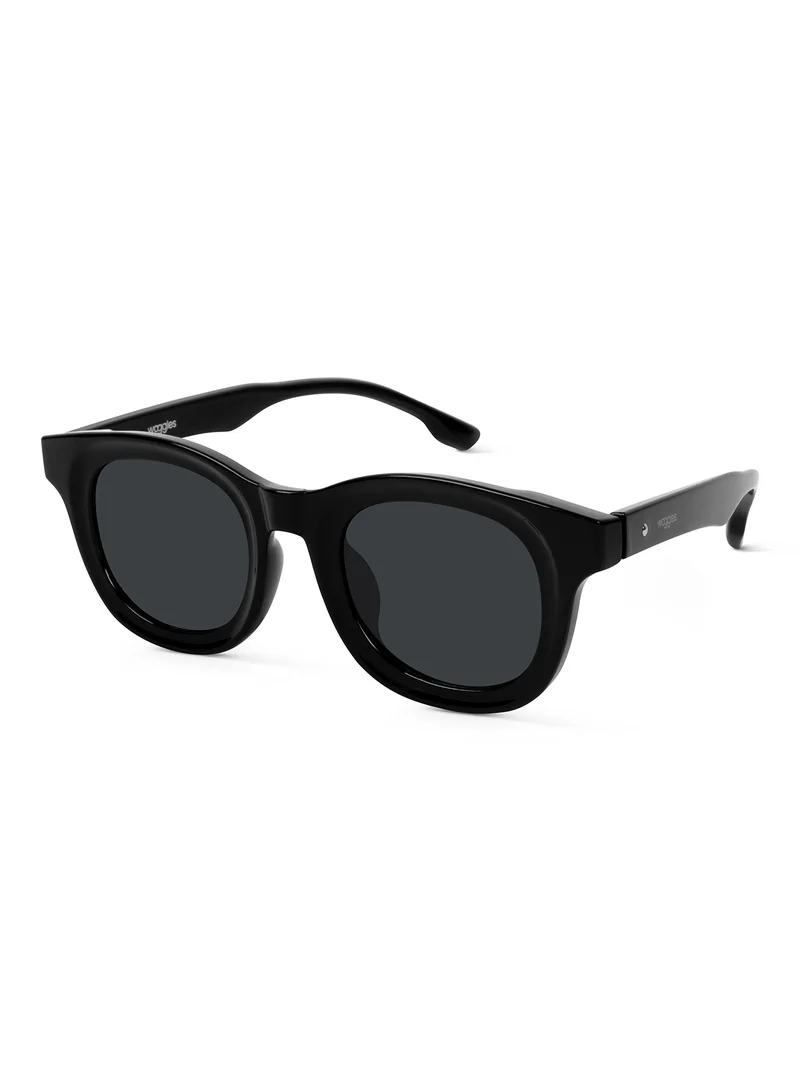 Woggles Designer Black Wayfarer Sunglasses| Men & Women| 100% Uv Protection