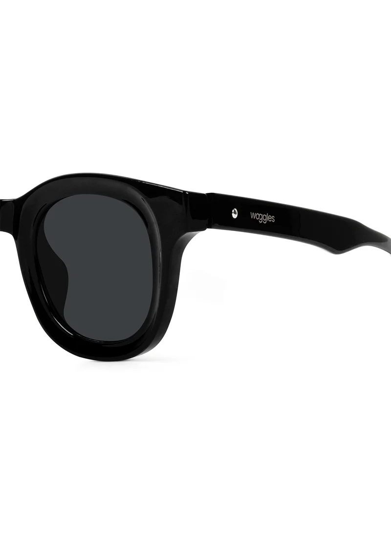 Woggles Designer Black Wayfarer Sunglasses| Men & Women| 100% Uv Protection