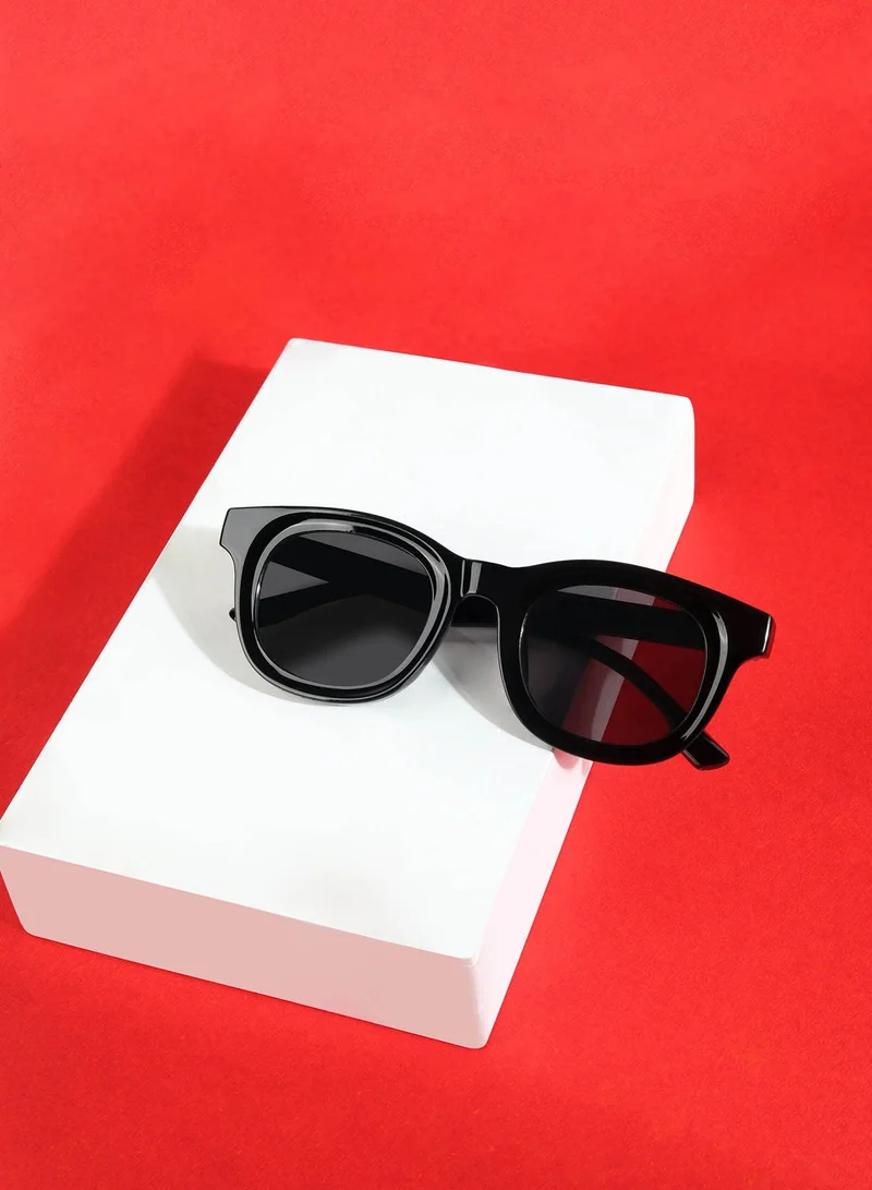 Woggles Designer Black Wayfarer Sunglasses| Men &amp; Women| 100% Uv Protection