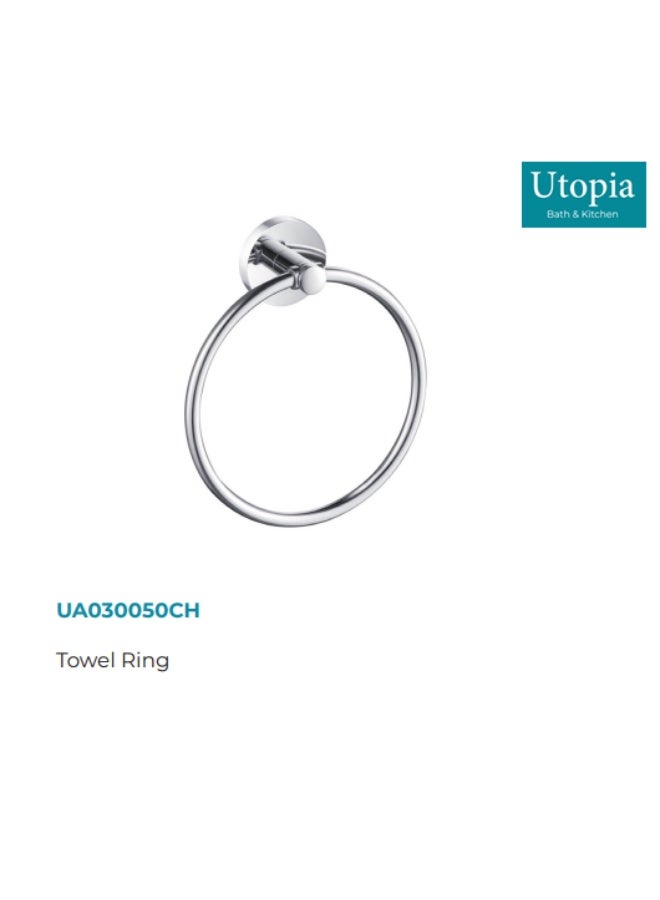 UTOPIA Towel ring, Chrome (UK-Origin)