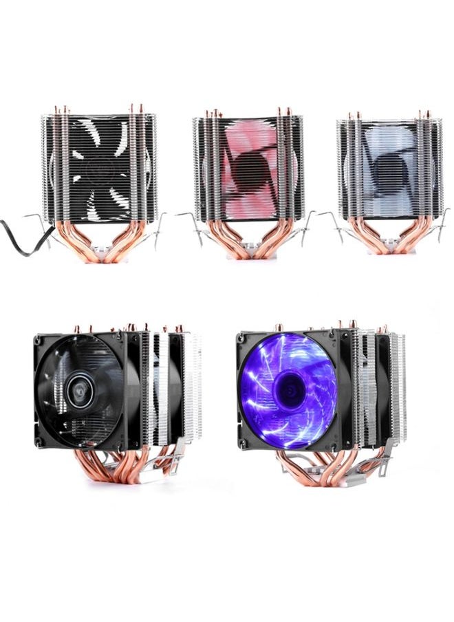 BURAQ - Desktop Computer 4 Copper Tube CPU Radiator Super Quiet Without Light 3-pin Single Fan - Image 1