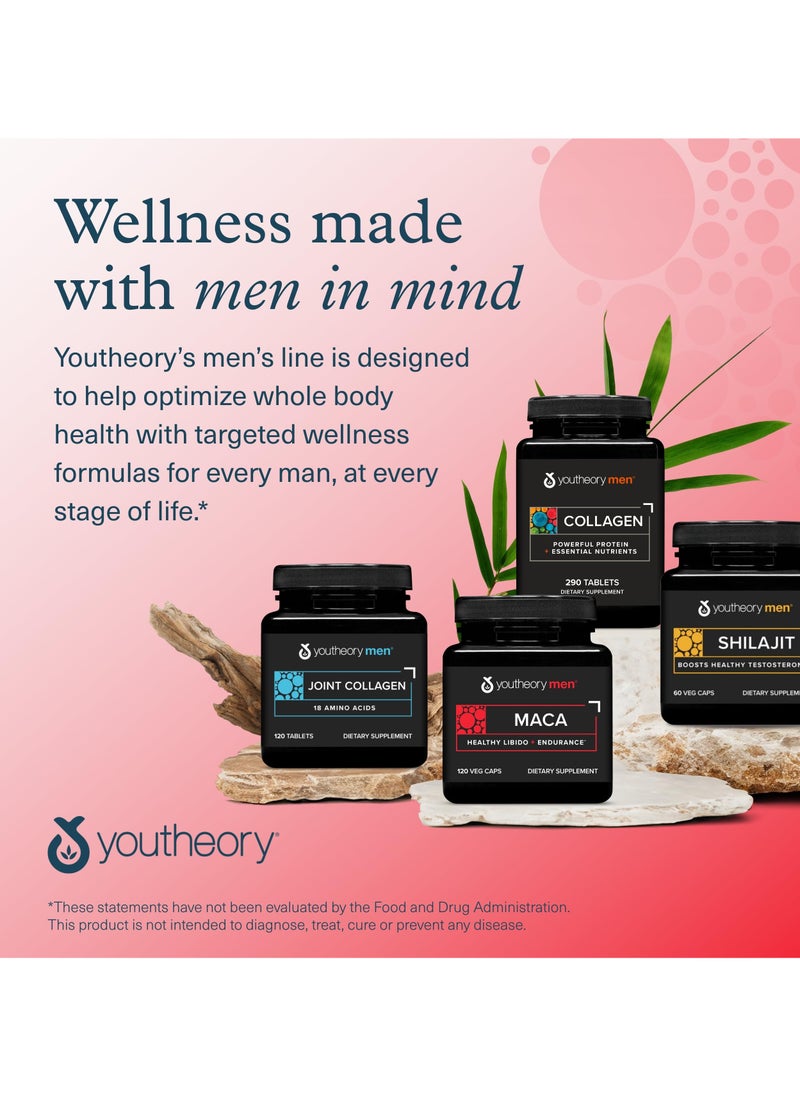 youtheory - Men MACA - Healthy Libido + Endurance, 120 Veg Caps, Dietary Supplement - Image 1