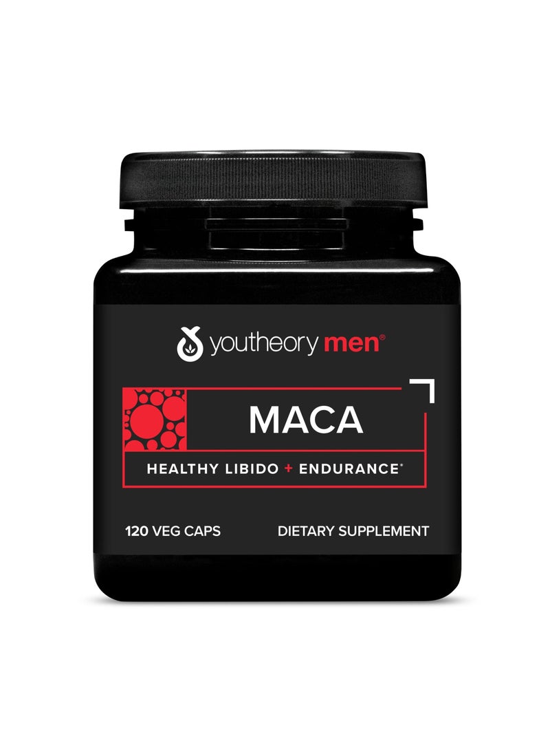 youtheory - Men MACA - Healthy Libido + Endurance, 120 Veg Caps, Dietary Supplement - Image 1