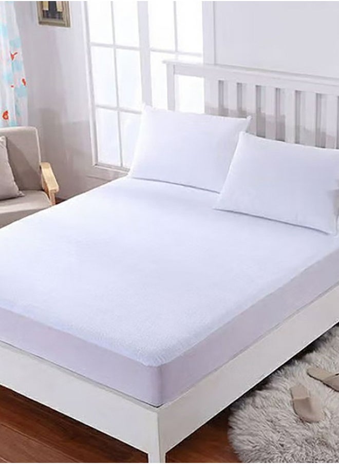 Valentini - Lightweight Waterproof King Mattress Protector White 200 x 200 cm VL MP200X200 - Image 1