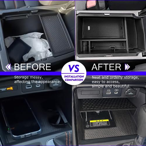XXCIWP 2PCS 2024 2025 2026 Honda CR-V CRV Hybrid Accessories Center Console Organizer Tray for 2025 2024 2023 Honda CR-V (Hybrid) Console Organizer 2024 CRV Console Armrest Tray 2025 CR-V Storage Box - Image 3
