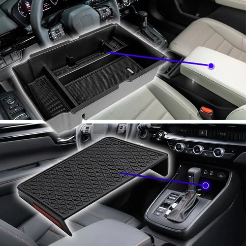 XXCIWP 2PCS 2024 2025 2026 Honda CR-V CRV Hybrid Accessories Center Console Organizer Tray for 2025 2024 2023 Honda CR-V (Hybrid) Console Organizer 2024 CRV Console Armrest Tray 2025 CR-V Storage Box - Image 4
