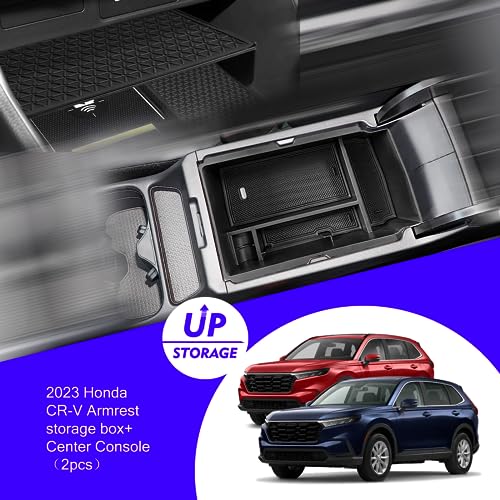 XXCIWP 2PCS 2024 2025 2026 Honda CR-V CRV Hybrid Accessories Center Console Organizer Tray for 2025 2024 2023 Honda CR-V (Hybrid) Console Organizer 2024 CRV Console Armrest Tray 2025 CR-V Storage Box - Image 2