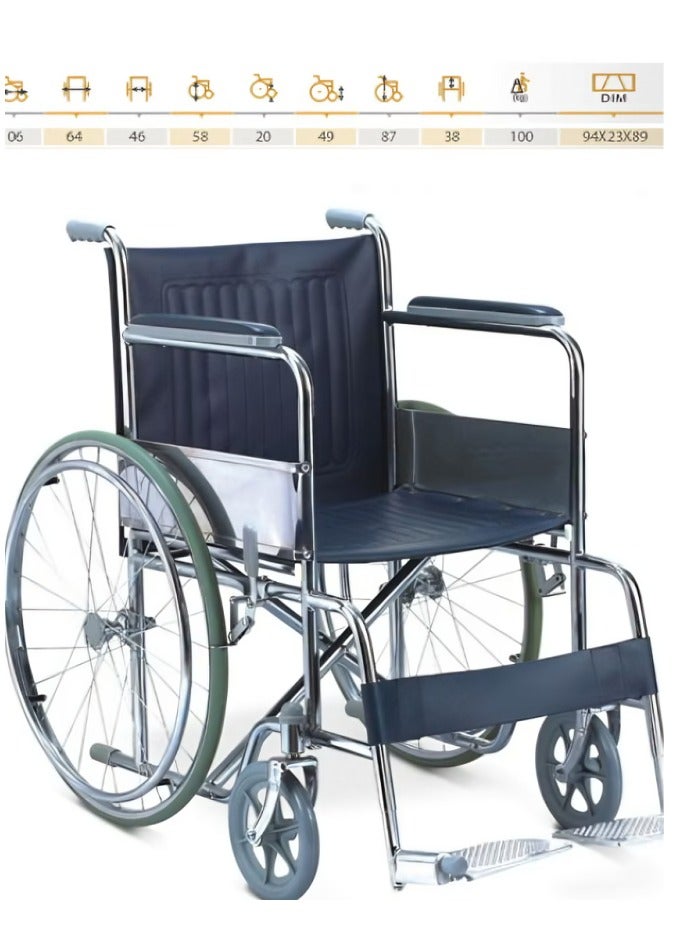 فوشان كرسي متحرك قابل للطي 18” مقاس 46 سم - Image 2