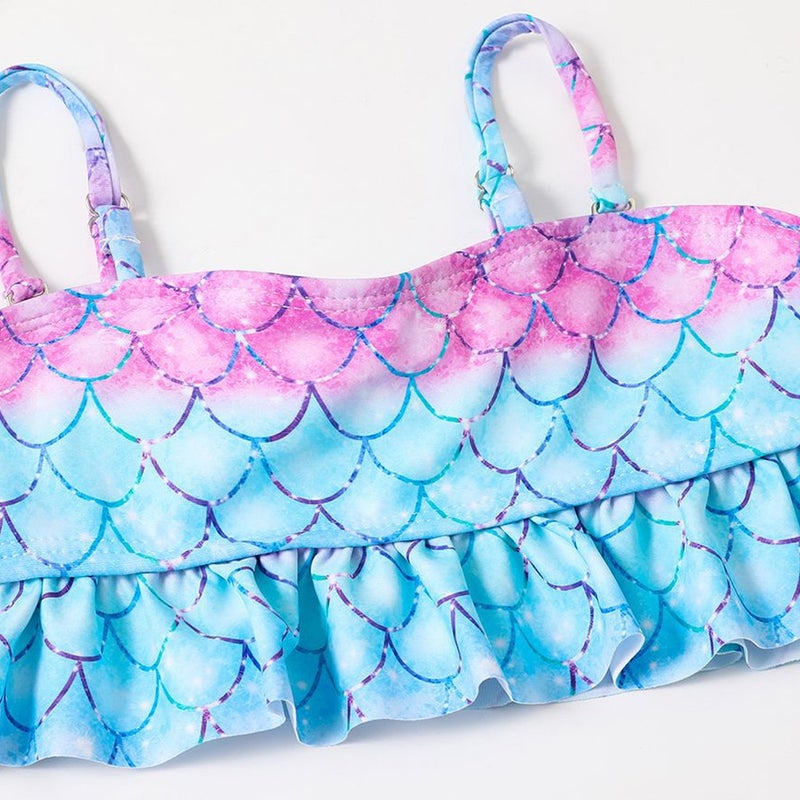 3 Piece Toddler Girl Swimsuit Girls Mermaid Swimsuit Cute Bikini for Outdoor Beach Swimming Summer Style Kids Swimsuits Girls - Image 3