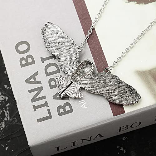 KURTCB Owl Pendant Necklace Vintage Punk Moon Forest Animal Wing Flying Fairy Core Chain Choker Necklace for Women Men - Image 5