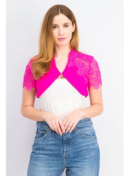 Women Embroidered Pattern Tops, Pink