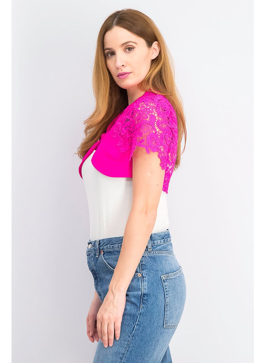 GUESS BY MARCIANO - Women Embroidered Pattern Tops, Pink - Image 1