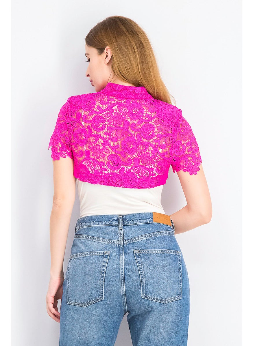 GUESS BY MARCIANO - Women Embroidered Pattern Tops, Pink - Image 1