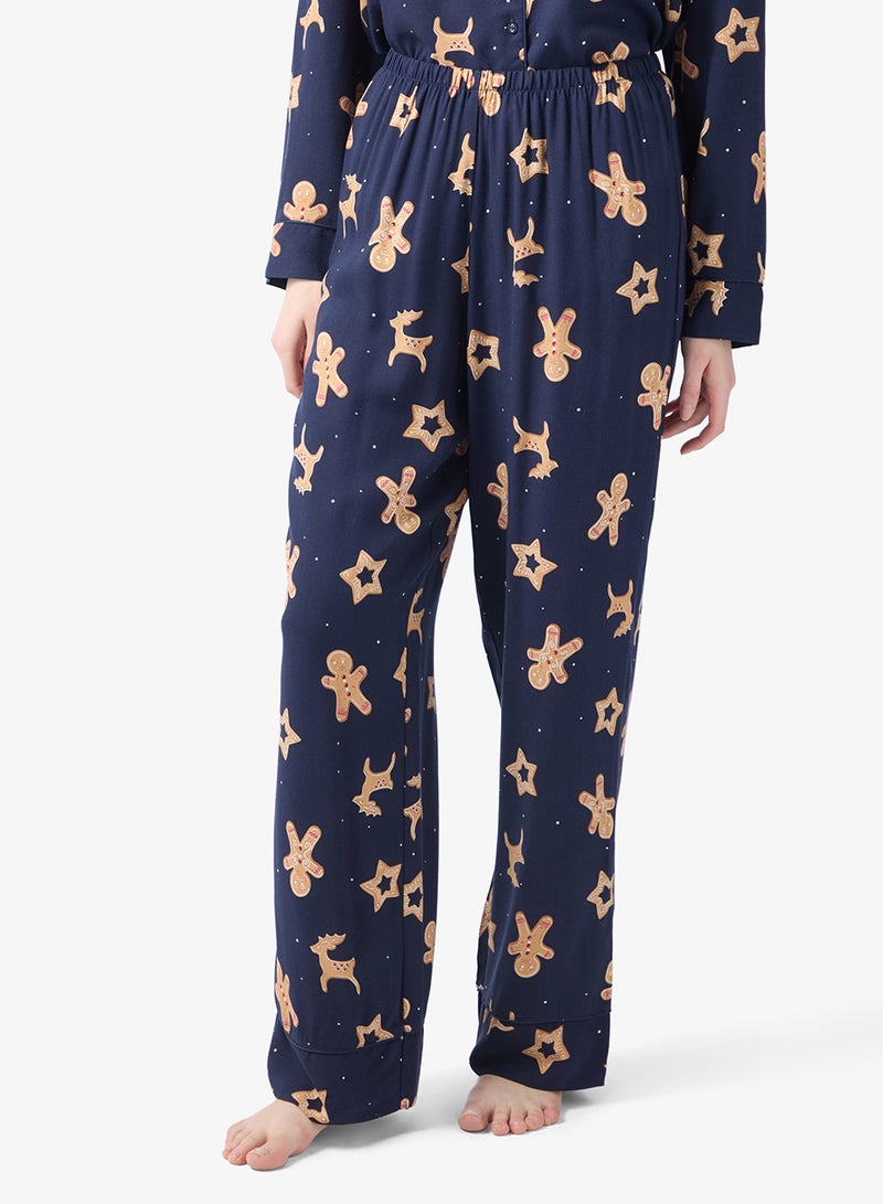 hunkemoller Printed long sleeve shirt & Shorts set - Image 4