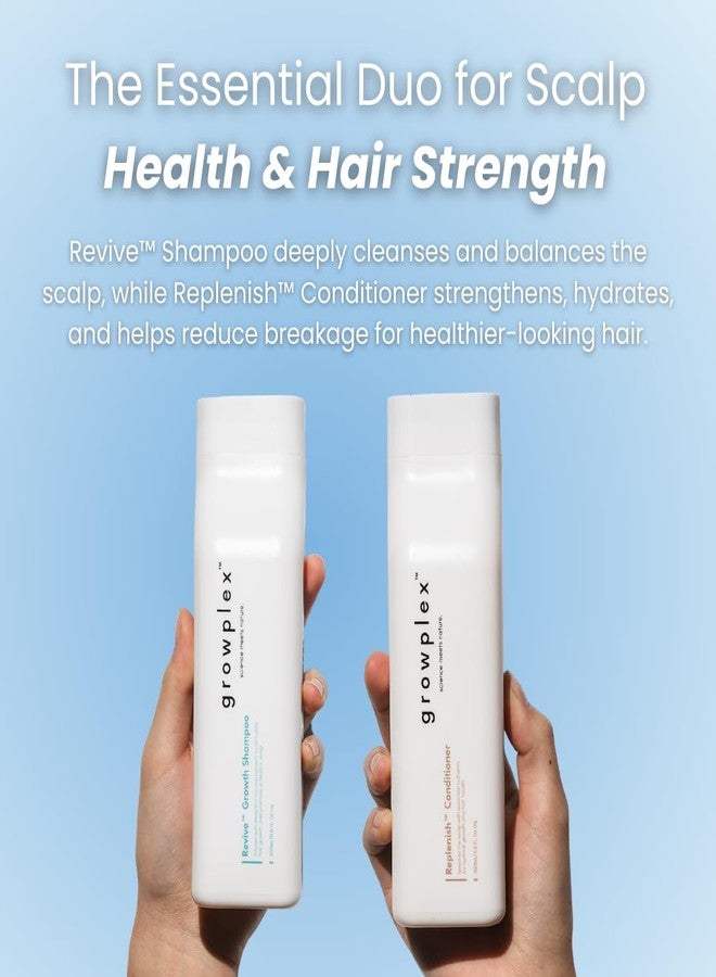 Growplex Revive Shampoo & Replenish Conditioner Bundle, Biotin Scalp Care System for Men & Women, Supports Fuller Thicker-Looking Hair Daily - Image 2