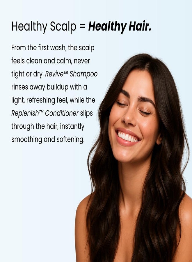 Growplex Revive Shampoo & Replenish Conditioner Bundle, Biotin Scalp Care System for Men & Women, Supports Fuller Thicker-Looking Hair Daily - Image 5