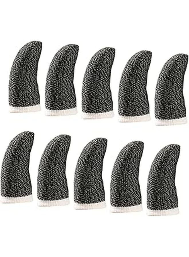 10 Pcs Black Gaming Thumb Protector Sleeves For Game Controllers - Image 1